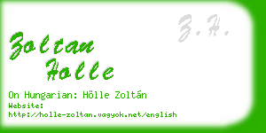 zoltan holle business card