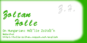 zoltan holle business card